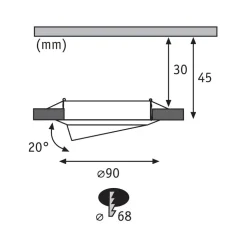 Paulmann Base LED inbouwspot per 3-step-dim wit