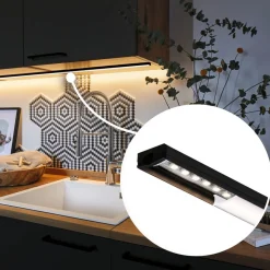 Paulmann Base profiel, zwart, wit, 1m