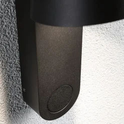 Paulmann buitenwandlamp Caissa, aluminium, sensor