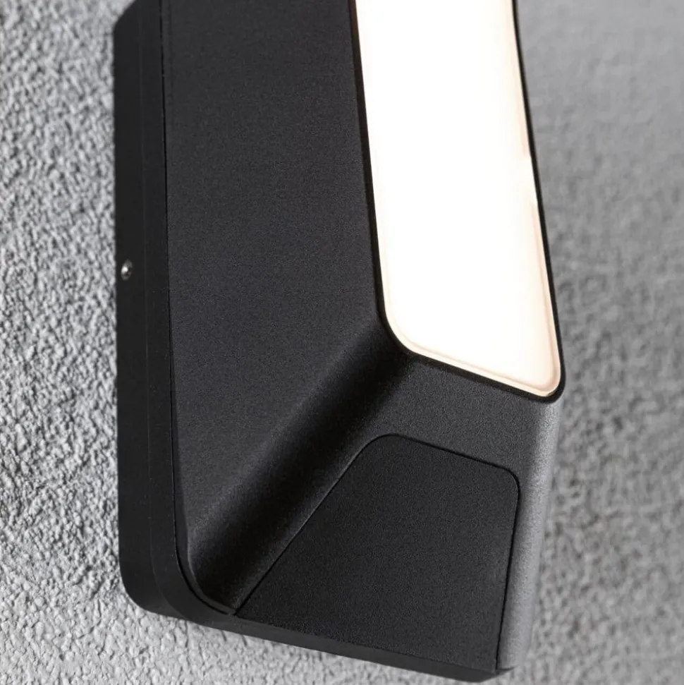 Paulmann buitenwandlamp Merano, sensor, antraciet