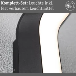Paulmann buitenwandlamp Merano, sensor, antraciet