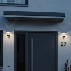 Paulmann buitenwandlamp Sienna, aluminium, sensor