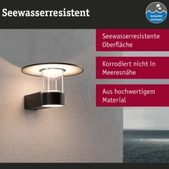 Paulmann buitenwandlamp Sienna, aluminium, sensor