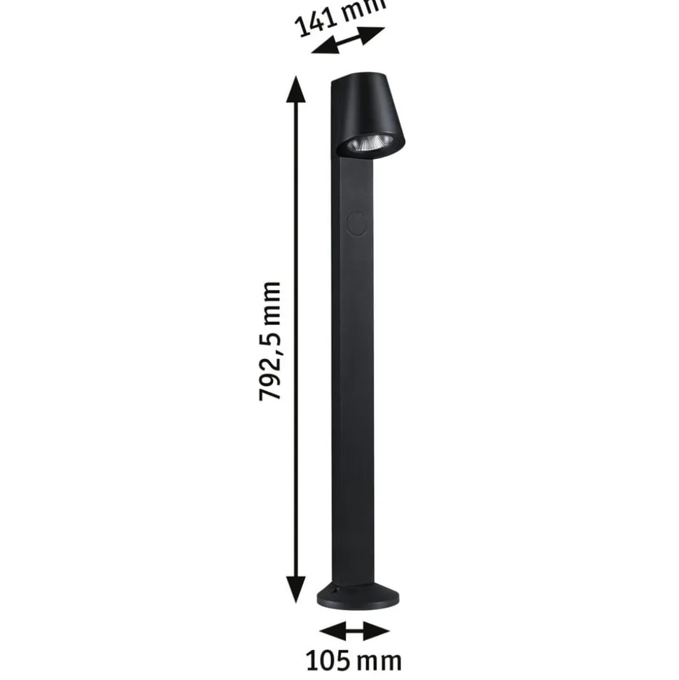 Paulmann Caissa sensor-tuinpadverlichting 3000K