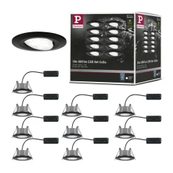 Paulmann Calla, zwart draaibaar 4.000K niet dimbaar 10s