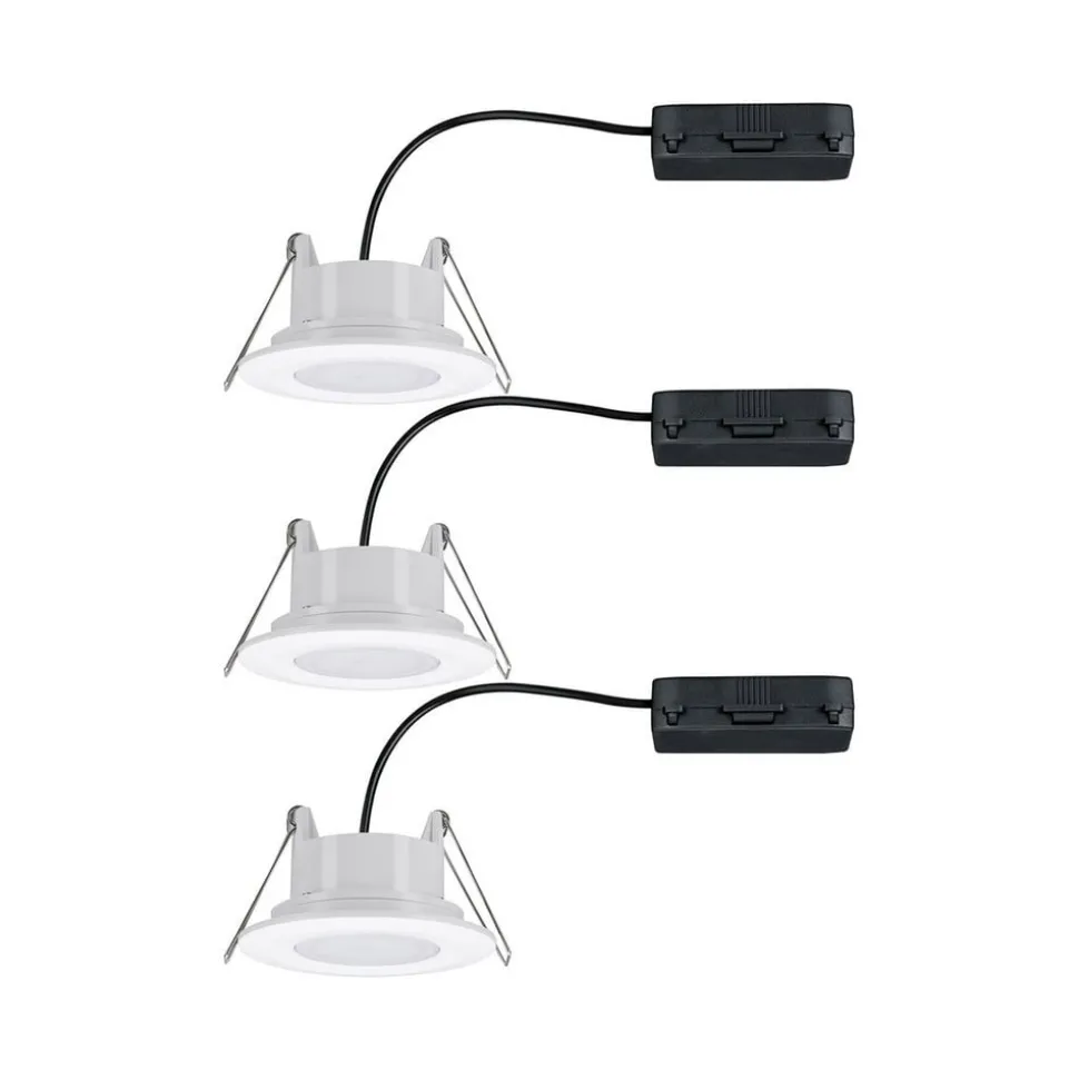 Paulmann Calla zwenkbaar on/off Ø9cm 840 per 3 wit