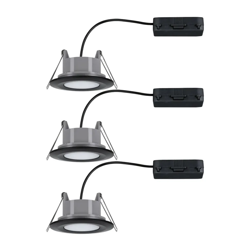 Paulmann Calla zwenkt on/off Ø9cm CCT per 3 zwart