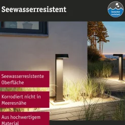 Paulmann Capea Grand, antraciet 65 cm aluminium IP44 LED tuinpadverlichting