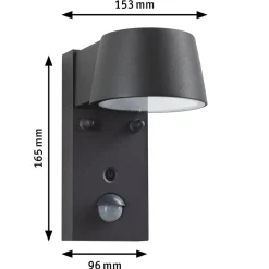 Paulmann Capea LED buitenwandlamp antraciet aluminium