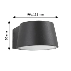 Paulmann Capea LED buitenwandlamp antraciet aluminium