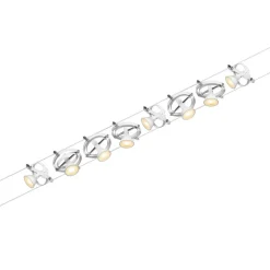 Paulmann Cardan kabelsysteem 8-lamps, mat wit