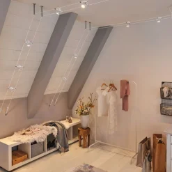 Paulmann Cardan kabelsysteem 8-lamps, mat wit