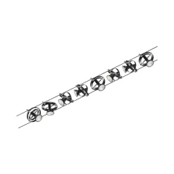 Paulmann Cardan kabelsysteem 8-lamps, zwart m.