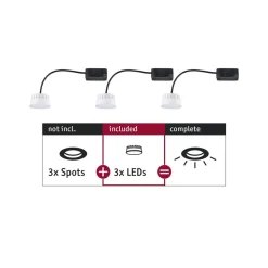 Paulmann Choose Coin LED-inbouw 100° 6W per 3