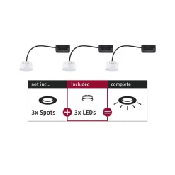 Paulmann Choose Coin LED-inbouw 100° 6W per 3