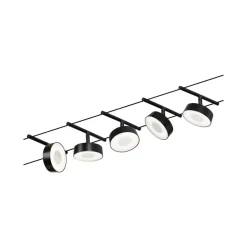 Paulmann Circle LED kabelsysteem 5-lamps mat zwart