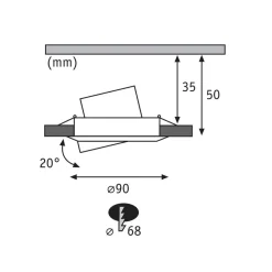 Paulmann Coin Base LED inbouwspot zwart 3 RGBW ZigBee