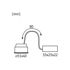 Paulmann Coin Base LED 3-step-dim 100° 5W 3.000K