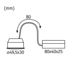 Paulmann Coin Nova Plus LED-inbouw 38° 6,3W 2.700K