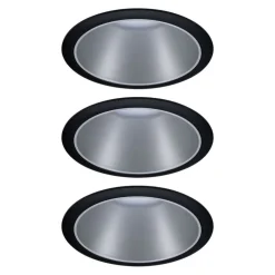 Paulmann Cole LED Spotlight zilver-zwart 3per set