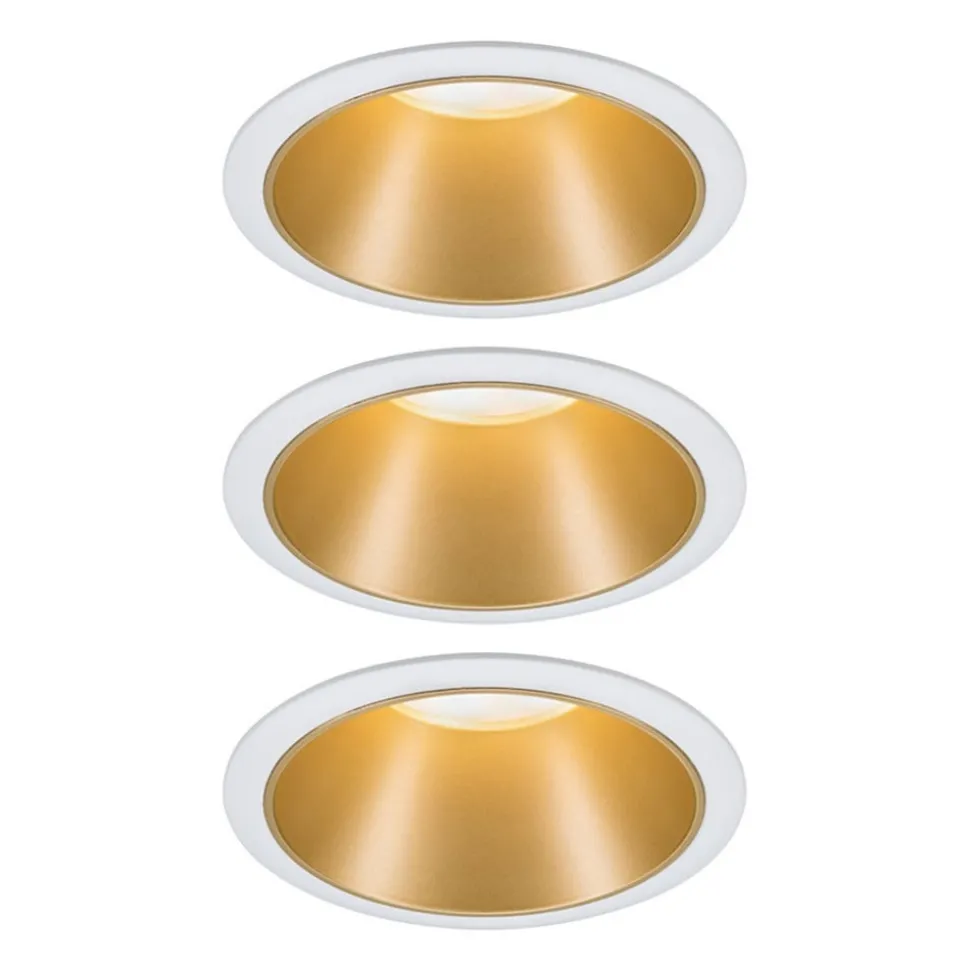 Paulmann Cole LED Spotlight, goud-wit, 3per set