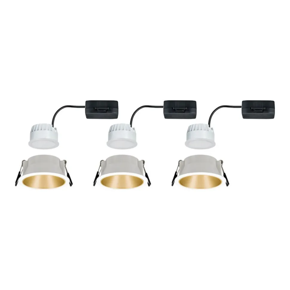 Paulmann Cole LED Spotlight, goud-wit, 3per set