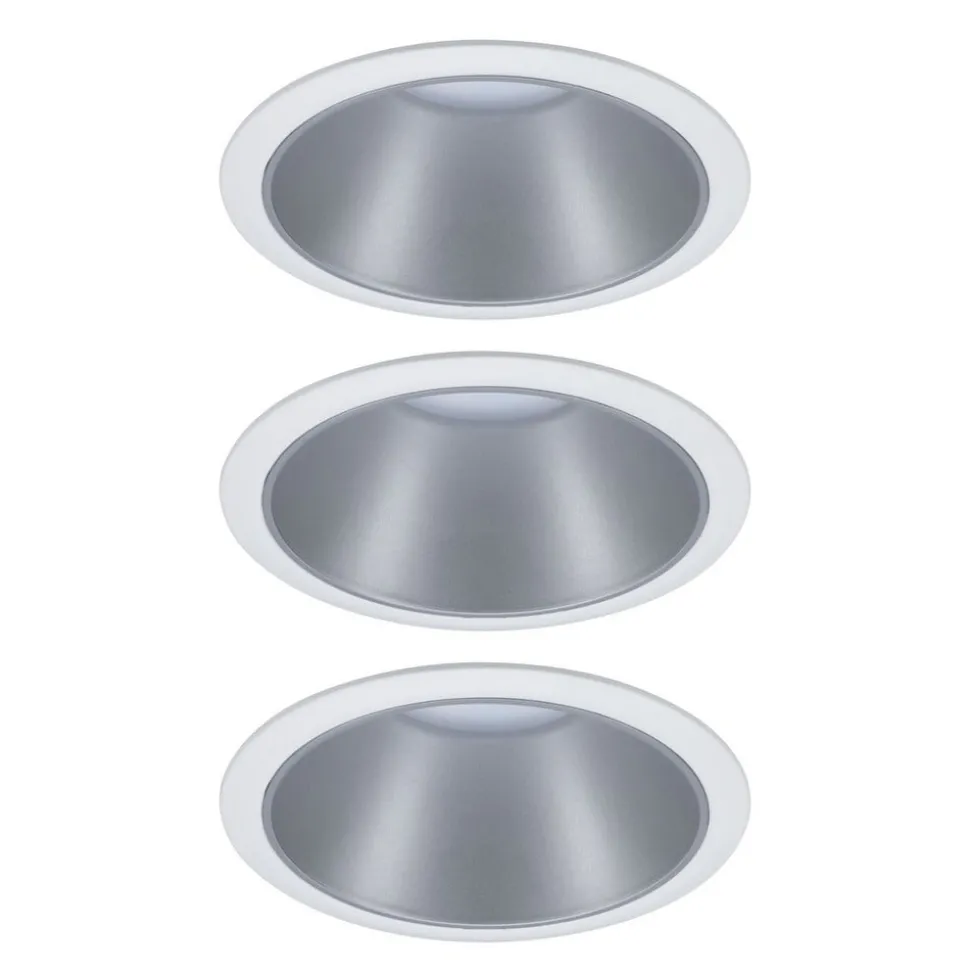 Paulmann Cole LED Spotlight zilver-wit 3per set