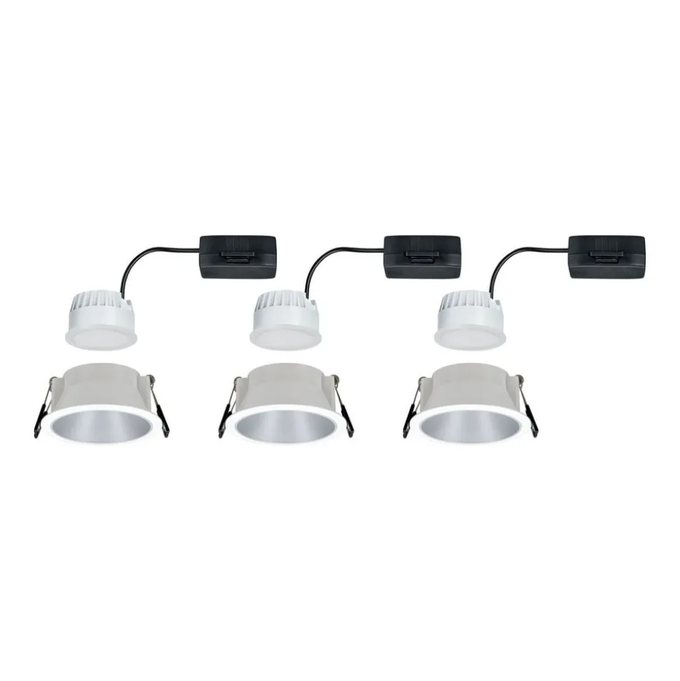 Paulmann Cole LED Spotlight zilver-wit 3per set