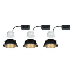 Paulmann Cole LED Spotlight, goud-zwart, 3per set