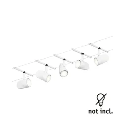 Paulmann Cup kabelsysteem basisset 5-lamps mat wit