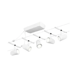 Paulmann Cup kabelsysteem basisset 5-lamps mat wit