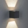 Paulmann Cybo LED buitenwandlamp, 2.700 K, 8 x 8 cm, grijs