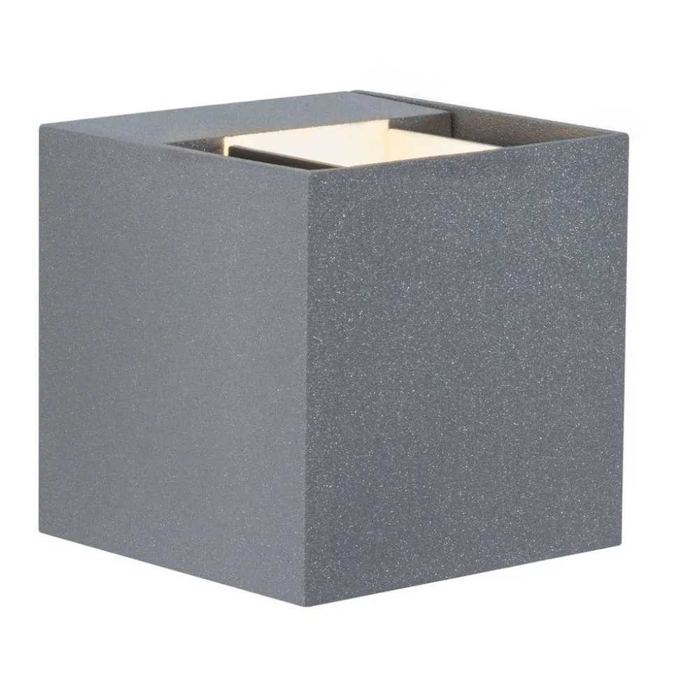 Paulmann Cybo LED buitenwandlamp, 2.700 K, 8 x 8 cm, grijs