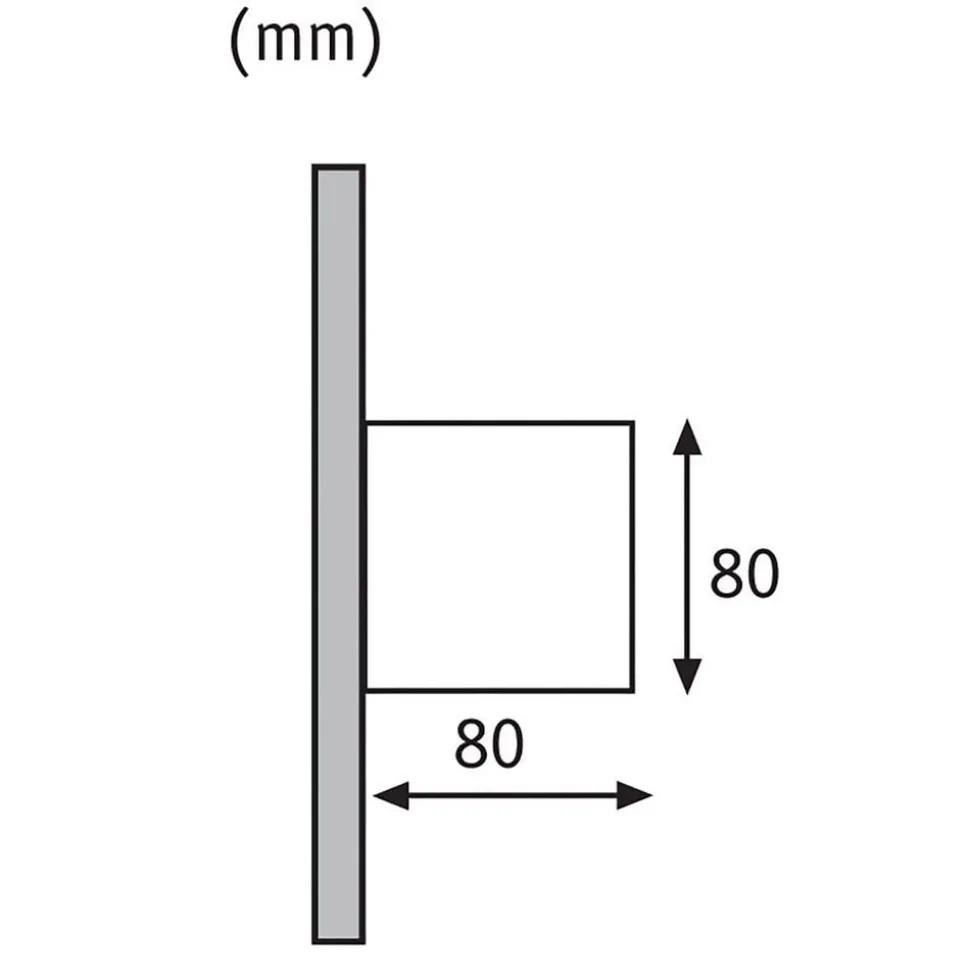 Paulmann Cybo LED buitenwandlamp, 2.700 K, 8 x 8 cm, wit
