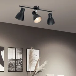 Paulmann Davy plafondlamp, zwart, 3-lamps