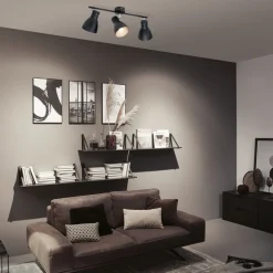 Paulmann Davy plafondlamp, zwart, 3-lamps