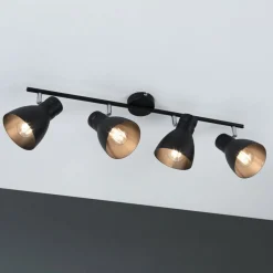 Paulmann Davy plafondlamp, zwart, 4-lamps