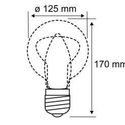 Paulmann E27 LED bol 4,5W ringspiegel goud punt