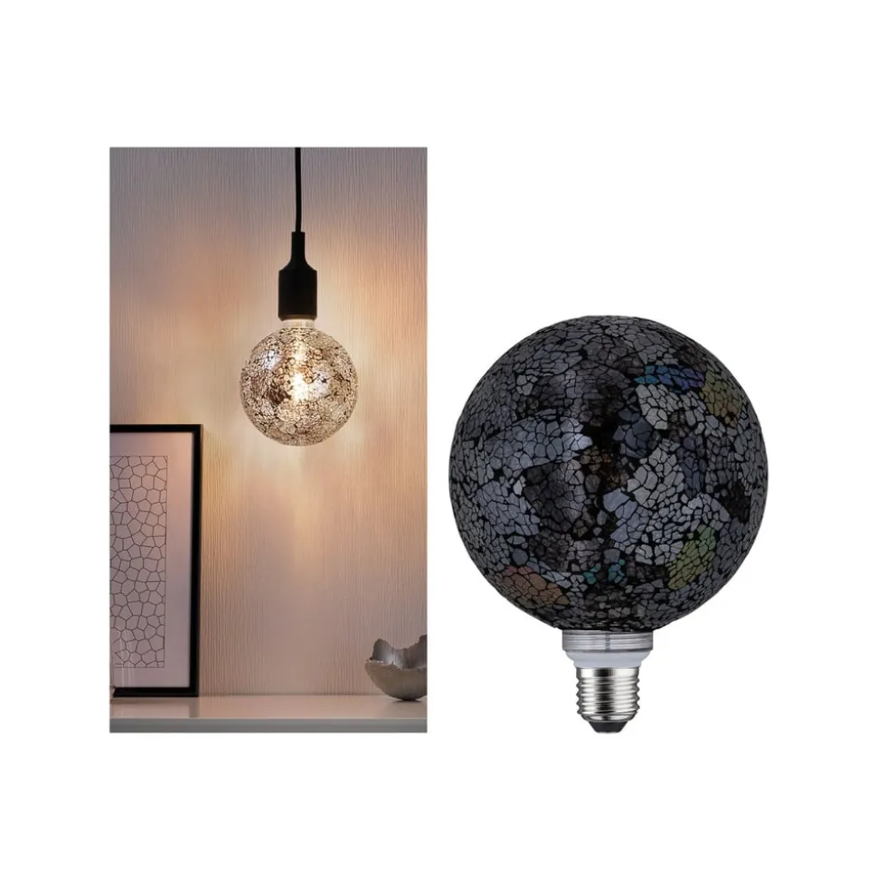 Paulmann E27 LED Globe 5W Miracle Mosaic zwart