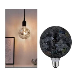 Paulmann E27 LED Globe 5W Miracle Mosaic zwart