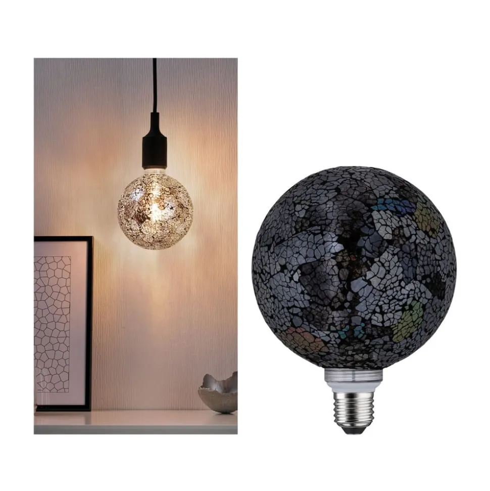 Paulmann E27 LED Globe 5W Miracle Mosaic zwart