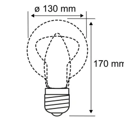 Paulmann E27 LED Globe 5W Miracle Mosaic zwart