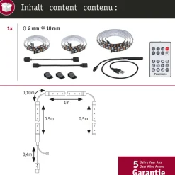 Paulmann EntertainLED LED Strip RGB Set 55 inch