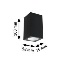 Paulmann Flame buitenwandlamp 1lp 10,3cm antraciet