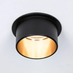 Paulmann Gil LED inbouw zwart mat/goud