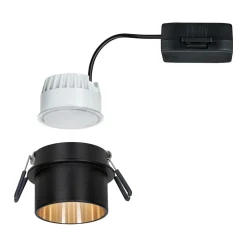 Paulmann Gil LED inbouw zwart mat/goud