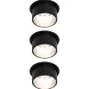 Paulmann Gil LED inbouwlamp zwart/ijzer 3 per set