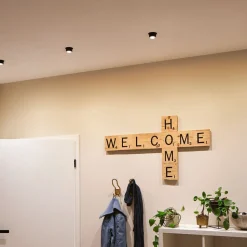 Paulmann Gil LED inbouwlamp zwart/ijzer 3 per set