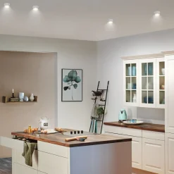 Paulmann Gil LED inbouwlamp mat wit/goud 3 per set