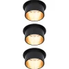 Paulmann Gil LED inbouwlamp zwart/goud 3 per set